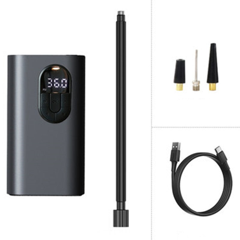 Lisslune | Portable Rechargeable Auto Tire Inflator, with Smart Digital Tire Pressure Detection & 2400mAh Battery, for Car, Bike, Motorcycle