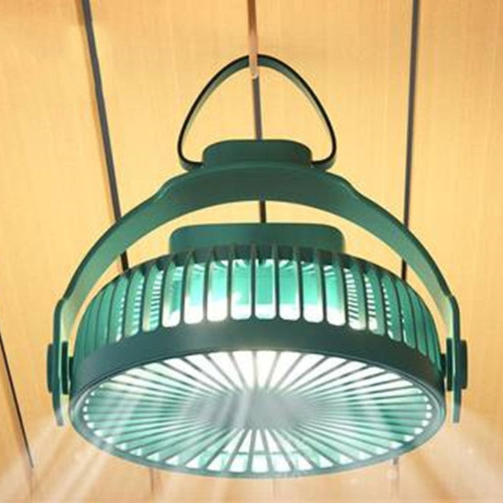 Lisslune | 2-in-1 Rechargeable Portable Hanging / Desk Fan, with Night Light, 4 Adjustable Wind Speeds