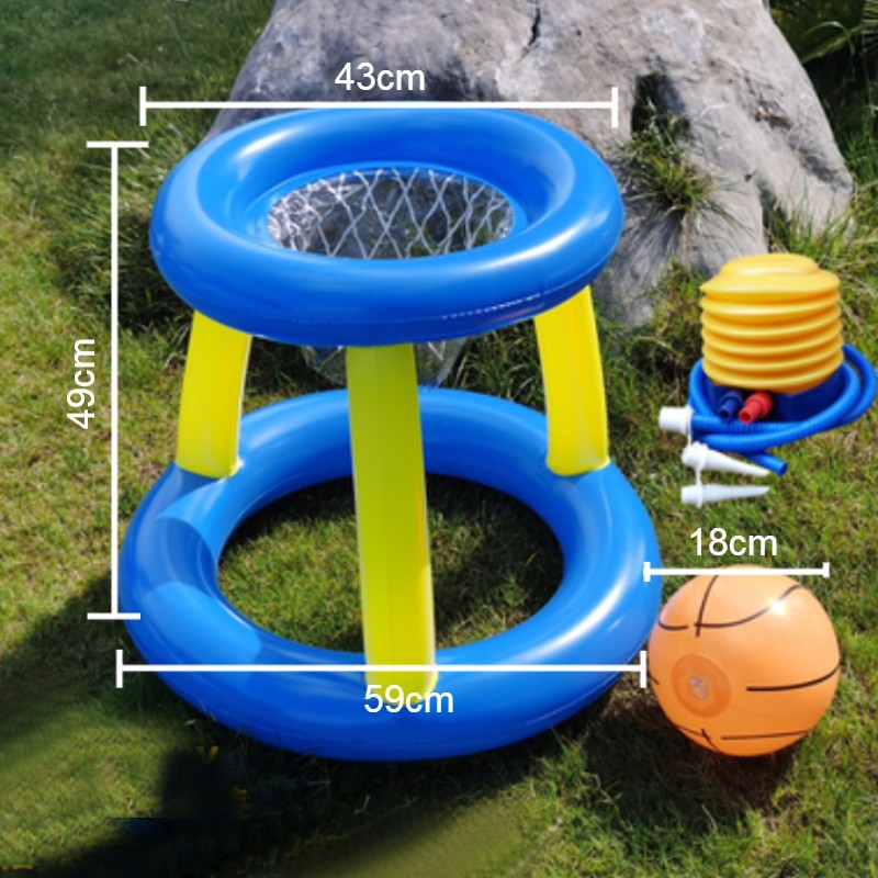 Lisslune | Inflatable Pool Float Set, Including Balls, Gate or Net and Pump, for Summer Party & Fun Water Games, for Kids and Adults