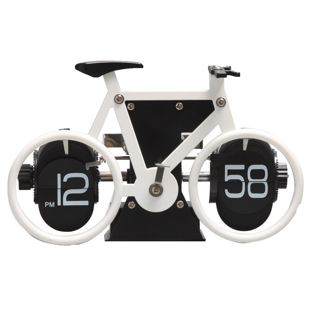 Lisslune | Retro Style Bicycle Shaped Flip Down Clock, for Home & Office