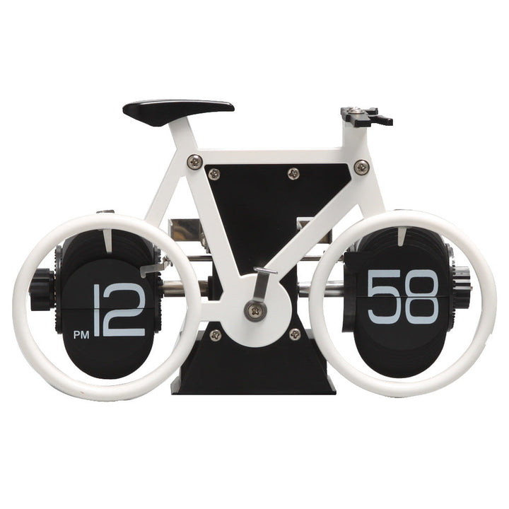 Lisslune | Retro Style Bicycle Shaped Flip Down Clock, for Home & Office