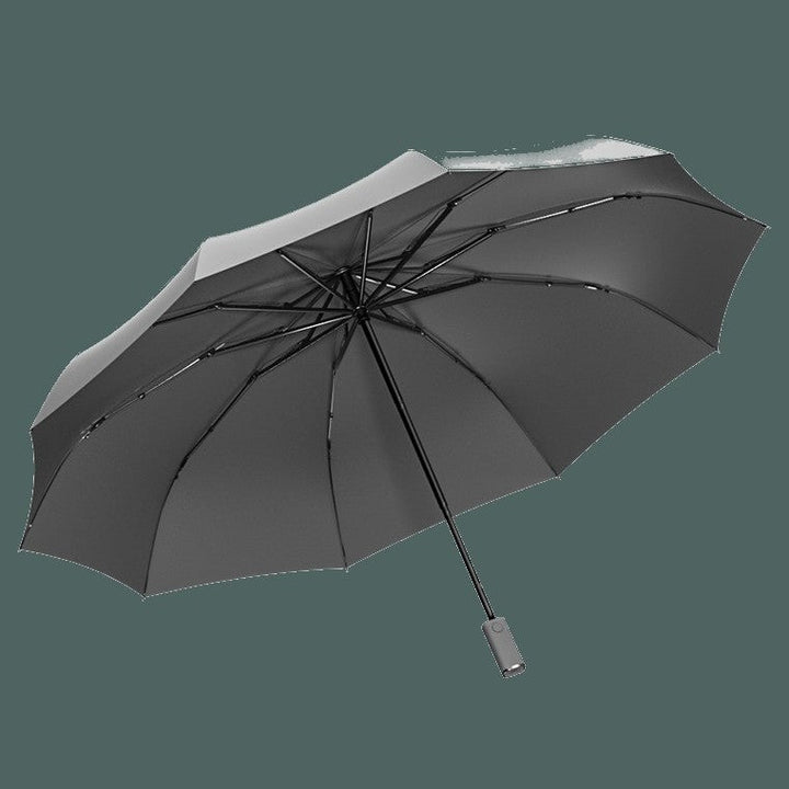 Lisslune | Automatic Umbrella, with Built-in LED Lighting, 100-Day Long Standby & 10 Ribs, for Heavy Rain, Night, Outdoor & More