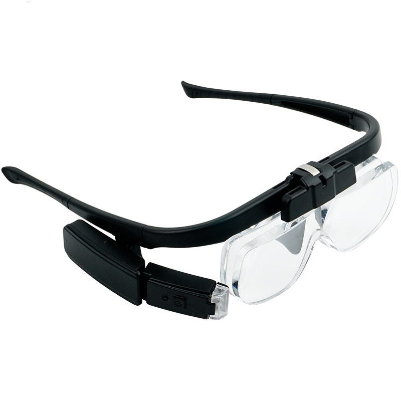 Lisslune | Portable Wearable LED Magnifying Glasses, with Adjustable Light Angle & Replaceable Lenses
