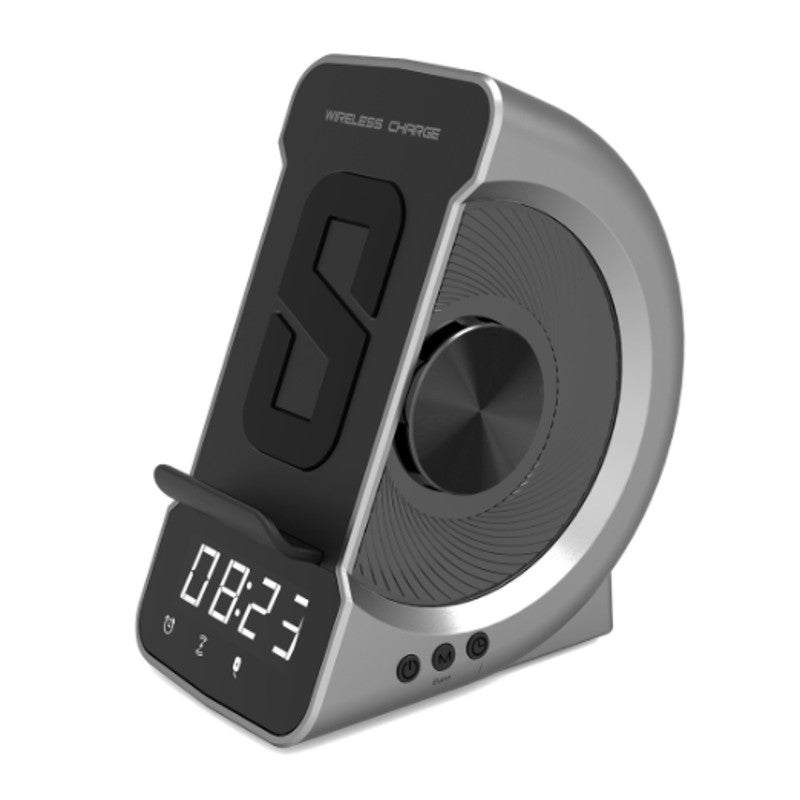 Lisslune | 3-in-1 Bedside Bluetooth Speaker with Wireless Charger, Clock & Alarm Clock, for Home & Office
