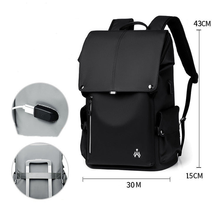 Lisslune | Waterproof Large Capacity Backpack, with USB Ports and Cushioned Padded Shoulder Straps, for Commute, Travel, School
