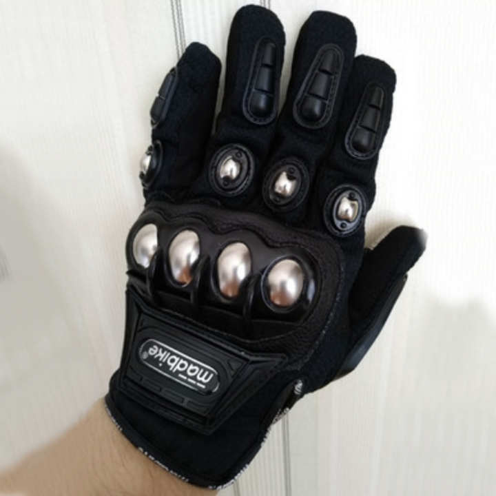 Lisslune | Motorcycle Leather Gloves, with Anti-clip Palm, Breathable Fabric & Anti-impact Joint Protection, for Riding, Racing & More