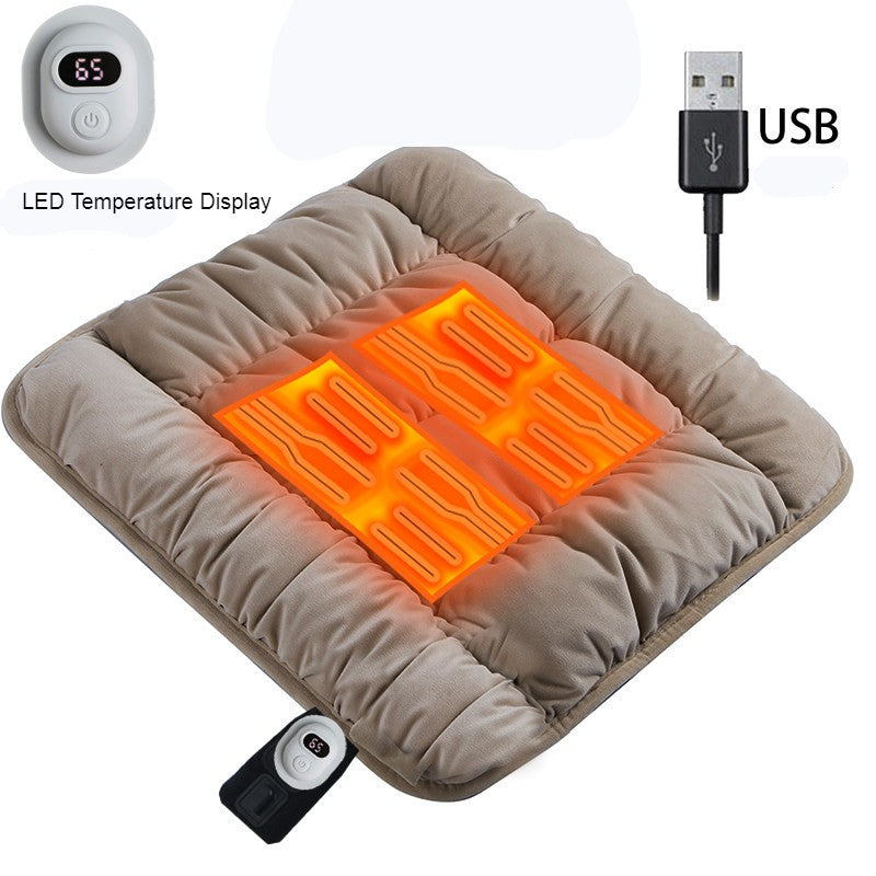 Lisslune | Car Heated Seat Cushion, with 3 Adjustable Temperature, for Home, Office & Car