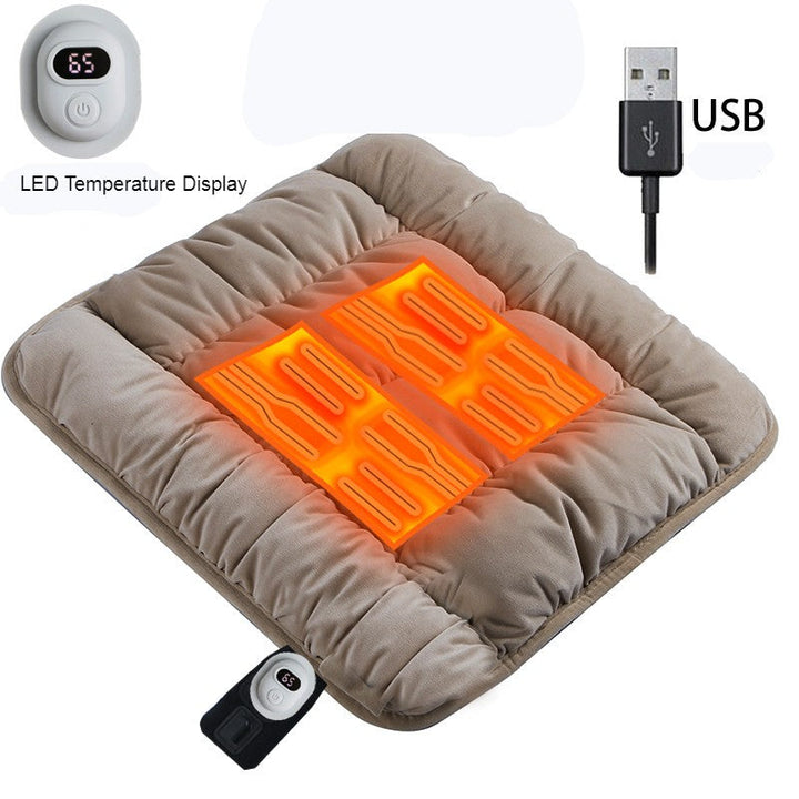 Lisslune | Car Heated Seat Cushion, with 3 Adjustable Temperature, for Home, Office & Car