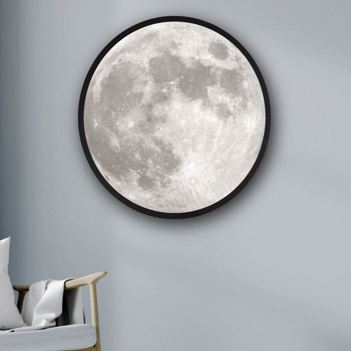 Lisslune | 2-in-1 Mirror and Light, with Moon Painting, LED Ambient Light & USB Power, for Home, Office and Bedroom