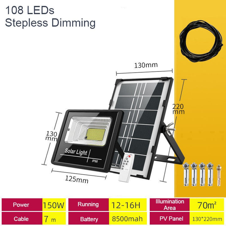 Lisslune | Outdoor Solar Light, with Remote Control, 7 Modes & IP66 Waterproof, for Your Garden, Yard, Pathway, Driveway & Home