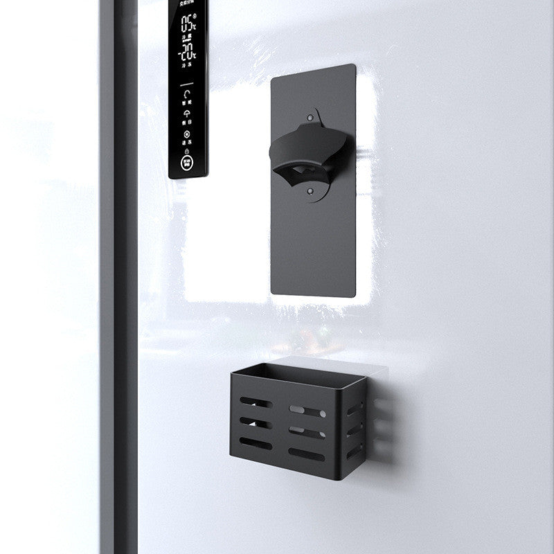 Lisslune | Magnetic Fridge-mounted Bottle Opener & Cap Catcher, for Kitchen, Bar, Gift & More