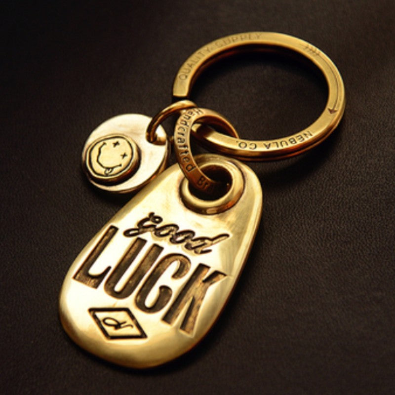 Lisslune | Customized Good Luck Birthday Keychain, with Embedded Date of Birth, Best Gift for Friend, Brother, Sister, Christmas, Valentine, Graduation & More