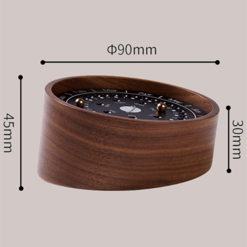 Lisslune | Wooden Adjustable Perpetual Calendar, for Home, Decor & Gift