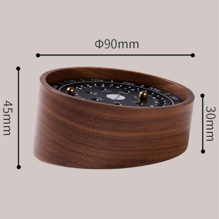 Lisslune | Wooden Adjustable Perpetual Calendar, for Home, Decor & Gift