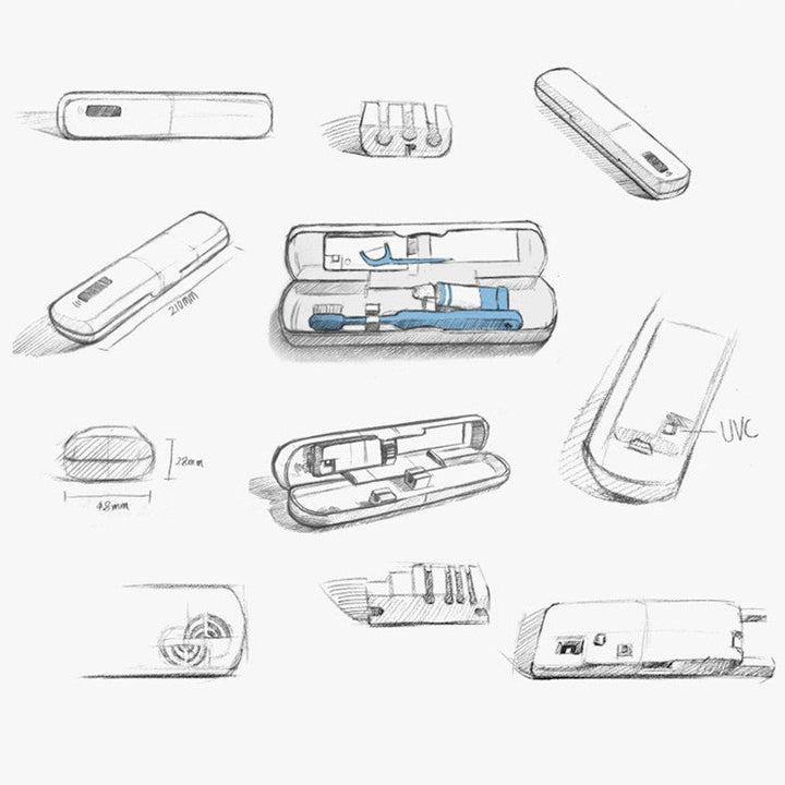 Lisslune | Portable UV Sterilization Toothbrush Case, Powered
