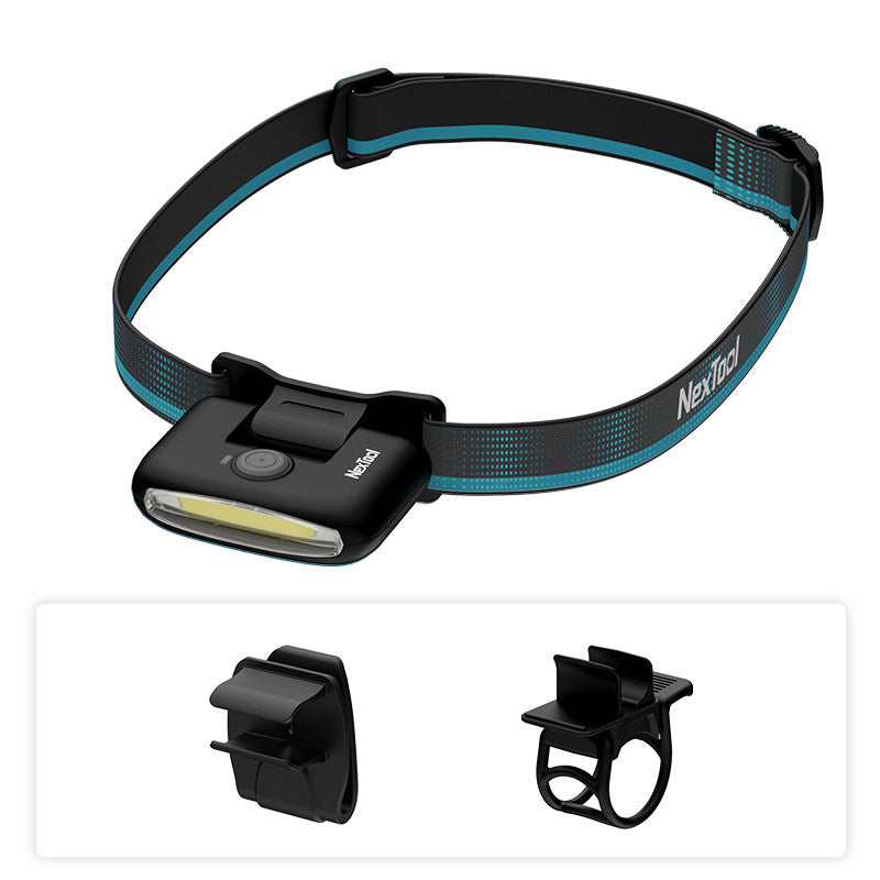 Lisslune | Rechargeable Adjustable Headlamps for Runners, with Head Band, Hat Clip & Bike Clip