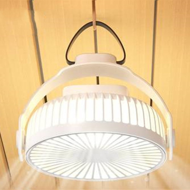 Lisslune | 2-in-1 Rechargeable Portable Hanging / Desk Fan, with Night Light, 4 Adjustable Wind Speeds