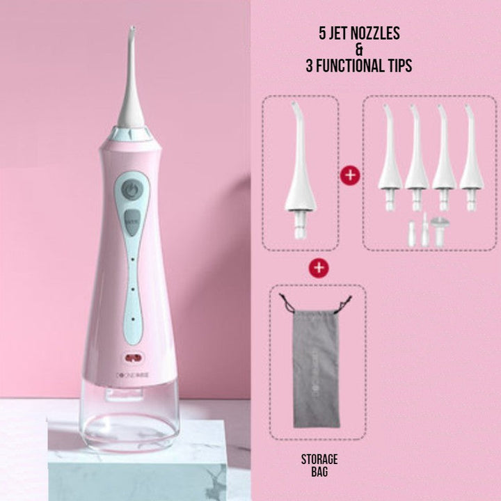 Lisslune | Portable Cordless Water Flosser with 3 Modes and Multiple Jets, USB Rechargeable Design and 230ML Water Tank, for Travel and Home