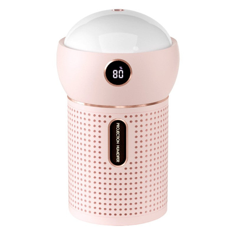 Lisslune | 3-in-1 Portable Rechargeable Mini Humidifier, with 360¬∞ Dynamic Projection & Night Light, for Home, Office & Party
