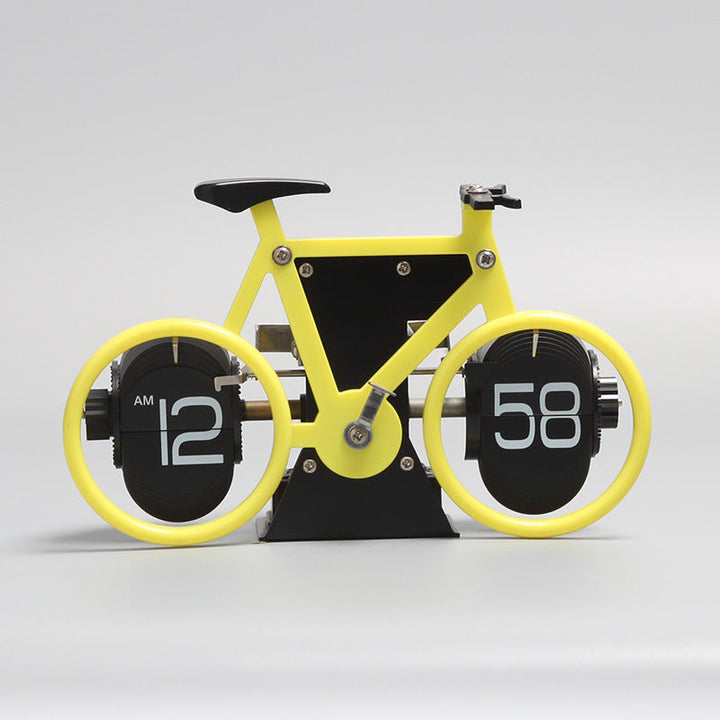 Lisslune | Retro Style Bicycle Shaped Flip Down Clock, for Home & Office