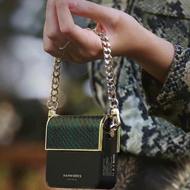 Lisslune | Mini Portable 10000mAh Handbag Power Bank, with Detachable Strap, LED Battery Indicator, Dual USB Ports, for Phones & Tablets