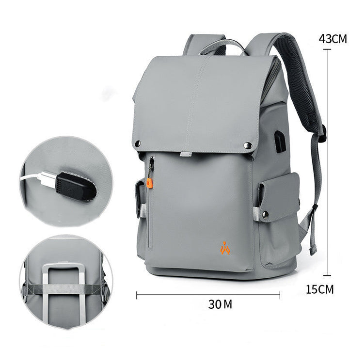 Lisslune | Waterproof Large Capacity Backpack, with USB Ports and Cushioned Padded Shoulder Straps, for Commute, Travel, School