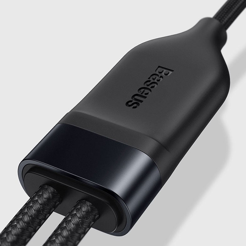 Lisslune | 2-in-1 Fast-charging Charging Cable, Type-C to Lightning & Type-C, with BPS II, Support 100W Power Output (1.2m)
