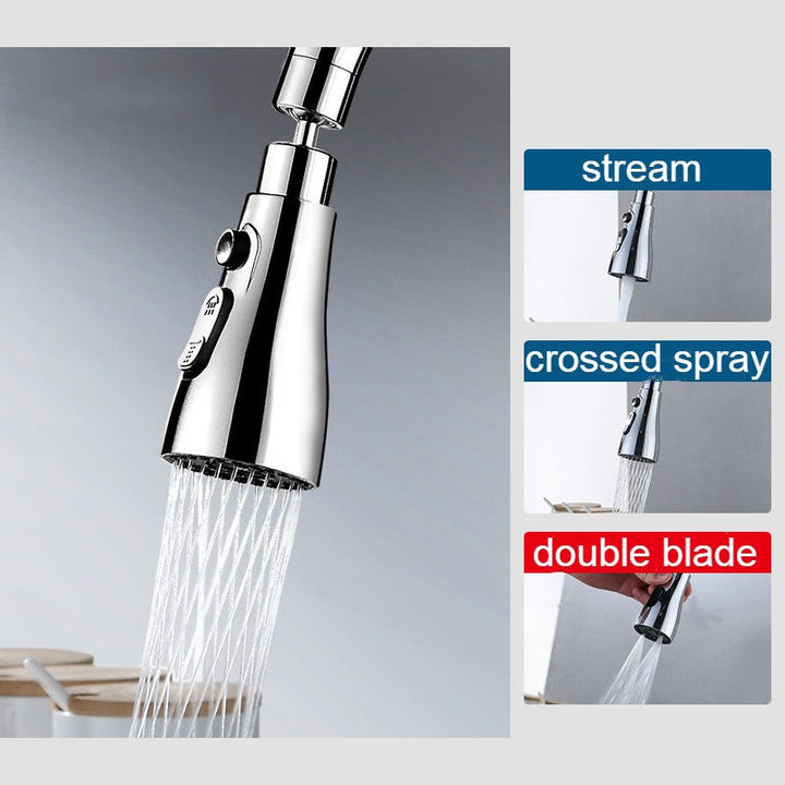 Lisslune | Pull Out Spray Head with 3 Water Modes, for Bathroom & Kitchen Faucet