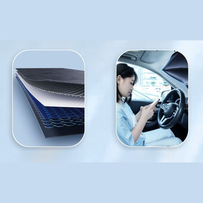 Lisslune | Foldable Car Windshield Sun Shade Umbrella, for Sun Protection & Heat Insulation