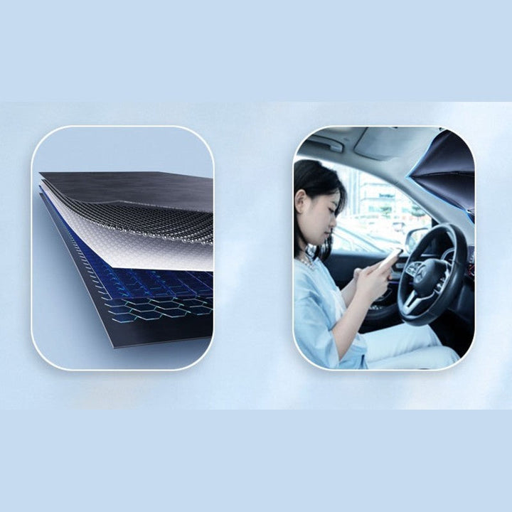 Lisslune | Foldable Car Windshield Sun Shade Umbrella, for Sun Protection & Heat Insulation