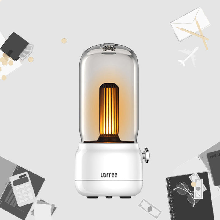 Lisslune | LED Table Lamp, with 2 Light Modes & Dual-mode Charging, for Sleeping, Party, Dinner & More