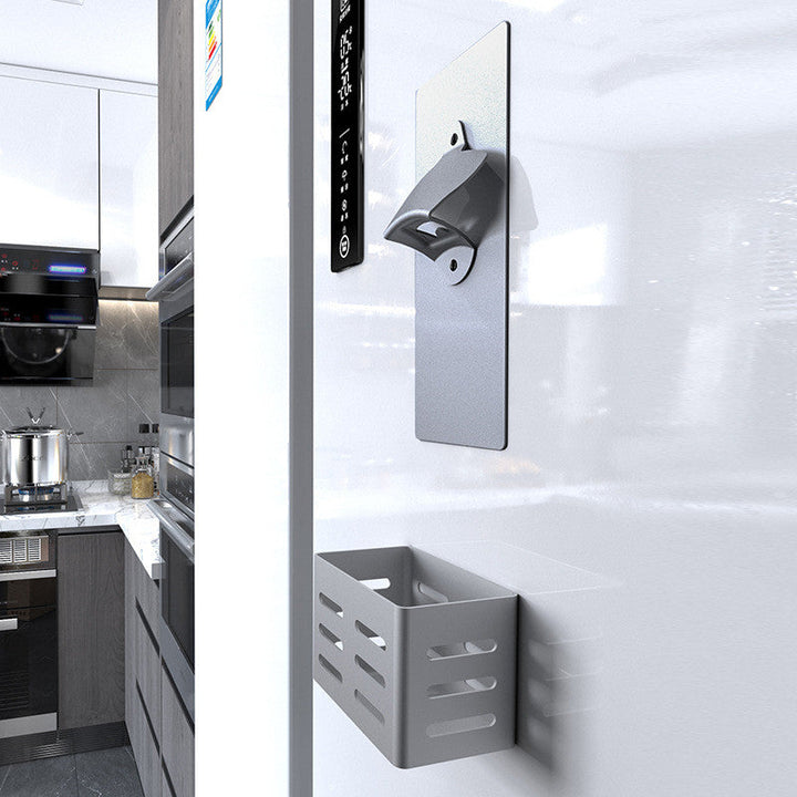 Lisslune | Magnetic Fridge-mounted Bottle Opener & Cap Catcher, for Kitchen, Bar, Gift & More