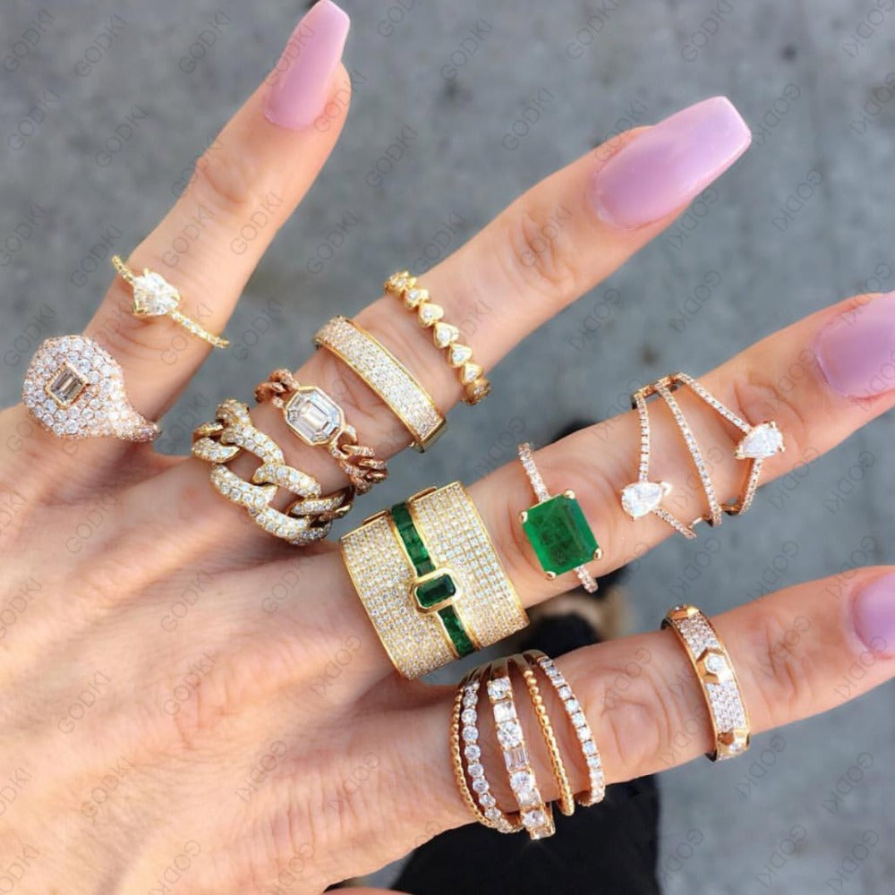 Lisslune | Monaco Design Luxury Statement Stackable Ring For Women