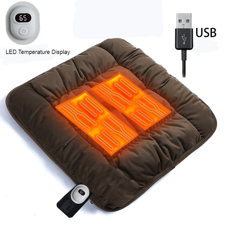 Lisslune | Car Heated Seat Cushion, with 3 Adjustable Temperature, for Home, Office & Car