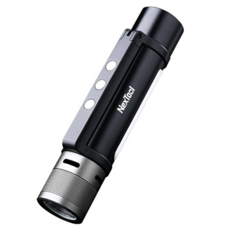 Lisslune | 6-in-1 Zoomable Rechargeable Flashlight, with Alarm Mode, Dual Light Source, 360¬∞ Rotating Handle & Power Bank, for Camping, Travel & More