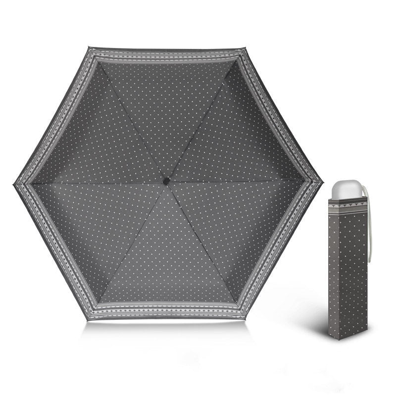 Lisslune | Mini Slim Automatic UV Umbrella, with 6 Ribs & 99% UV Block, for Sunny & Rainy Days