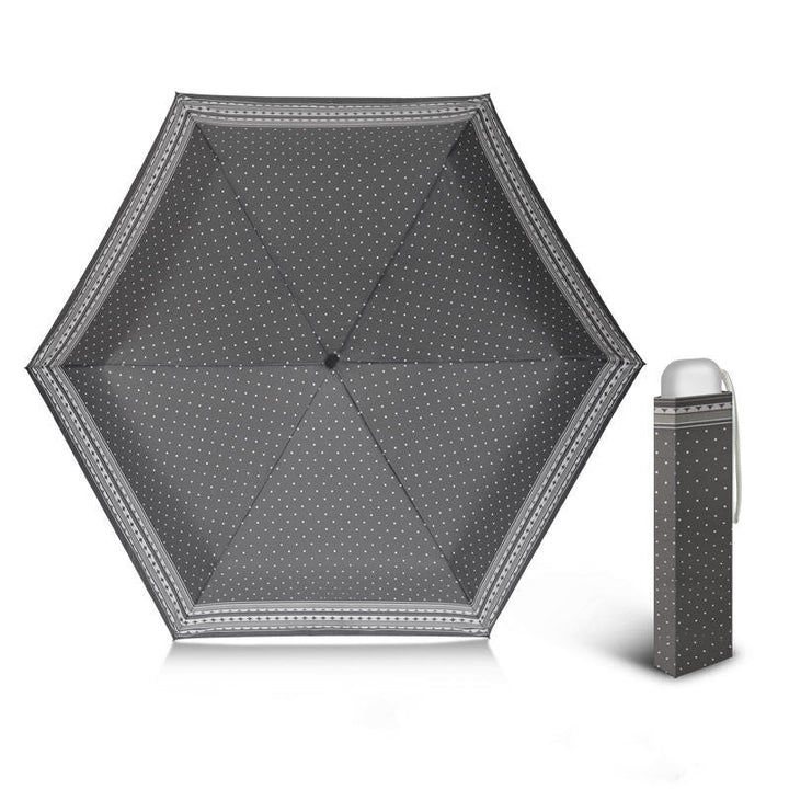 Lisslune | Mini Slim Automatic UV Umbrella, with 6 Ribs & 99% UV Block, for Sunny & Rainy Days
