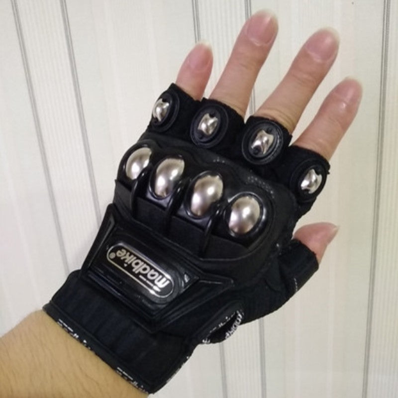Lisslune | Motorcycle Leather Gloves, with Anti-clip Palm, Breathable Fabric & Anti-impact Joint Protection, for Riding, Racing & More