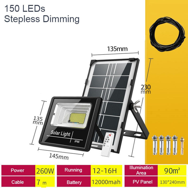 Lisslune | Outdoor Solar Light, with Remote Control, 7 Modes & IP66 Waterproof, for Your Garden, Yard, Pathway, Driveway & Home