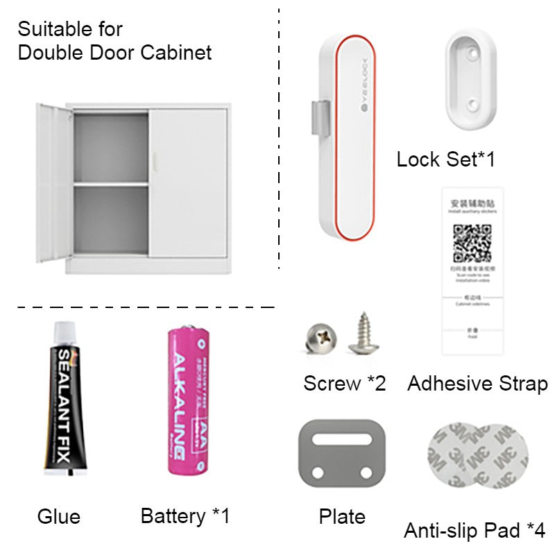 Lisslune | Keyless Smart Cabinet Lock with Bluetooth APP Unlock, Key Share, Easy Installation & Long Standby Time, for Cabinets