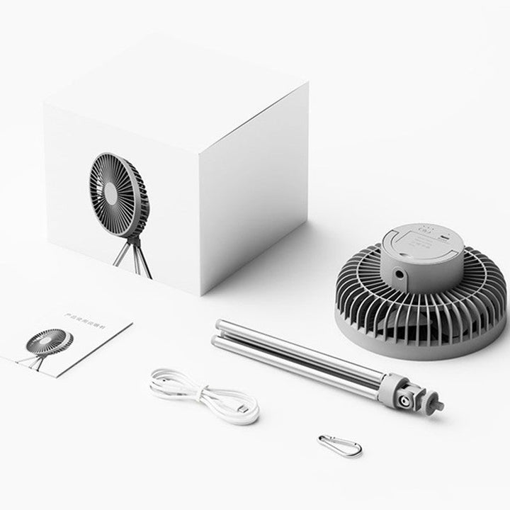 Lisslune | Portable Rechargeable Fan with Flexible Tripod & 3 Speed Settings, for Travel, Office, Room, Outdoor