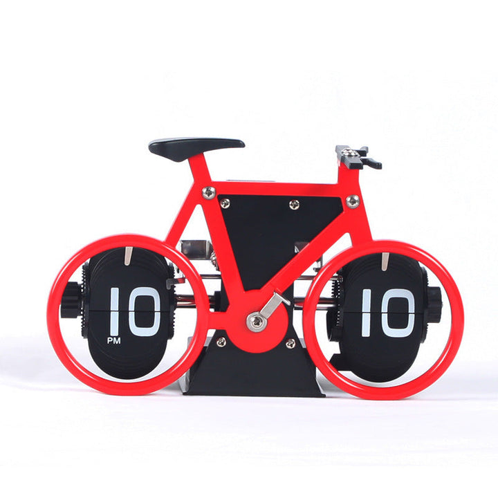 Lisslune | Retro Style Bicycle Shaped Flip Down Clock, for Home & Office