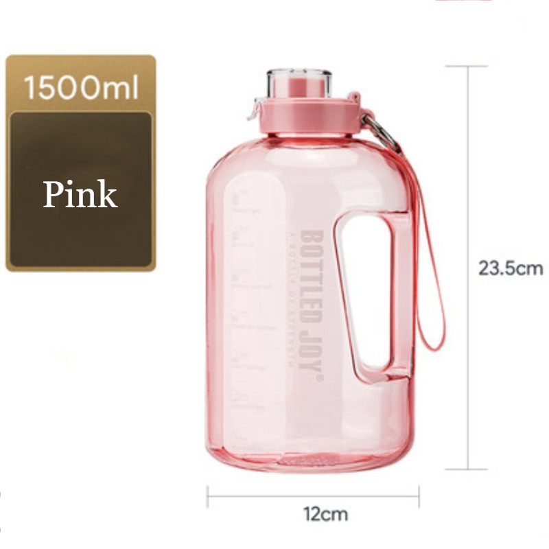 Lisslune | 1500ml Large Capacity Water Bottle, with Widemouth, Tritan Material & BPA Free, for Walking, Driving, Exercising & More
