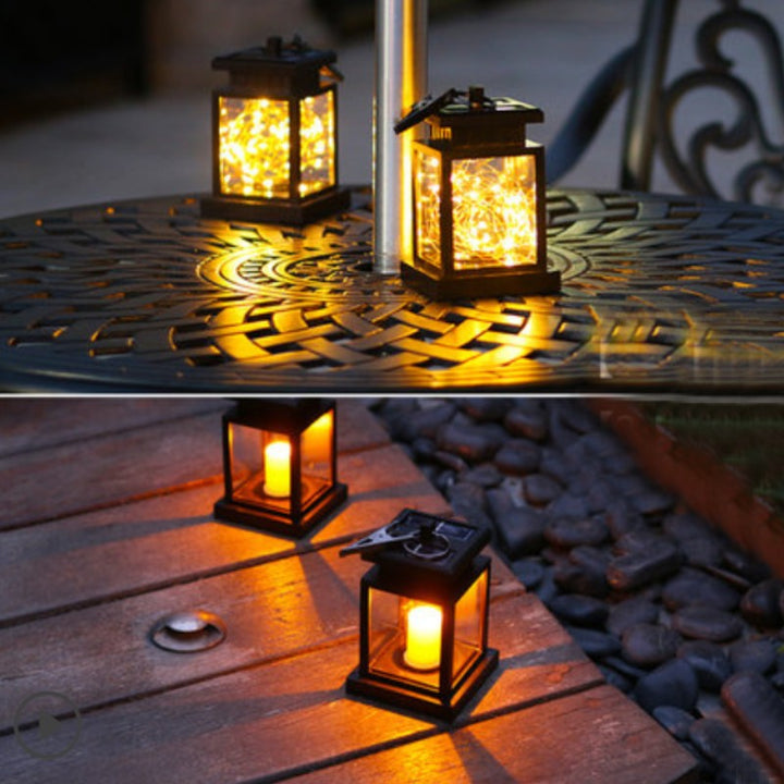 Lisslune | Solar Outdoor LED Decorative Lights, with Clip, Auto ON/OFF & No Wire Required, for Backyard, Balcony, Driveway & More (4-Pack)