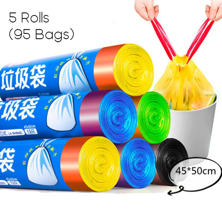Lisslune | Unscented Ultra Strong Drawstring Trash Bags, for Kitchen, Bathroom, Office & More