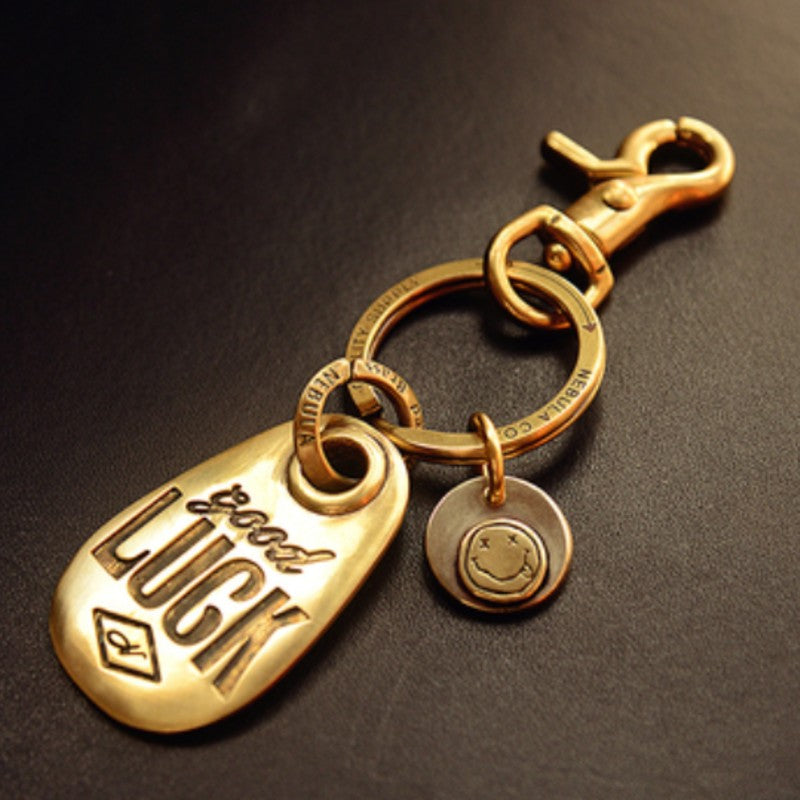 Lisslune | Customized Good Luck Birthday Keychain, with Embedded Date of Birth, Best Gift for Friend, Brother, Sister, Christmas, Valentine, Graduation & More