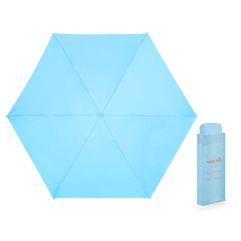 Lisslune | Mini Slim Automatic UV Umbrella, with 6 Ribs & 99% UV Block, for Sunny & Rainy Days