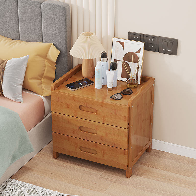 Lisslune | HanaCrate Japanese Nightstand | Solid Wood | 1 or 3 Drawers | Minimalist Design for Bedroom