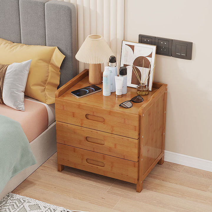 Lisslune | HanaCrate Japanese Nightstand | Solid Wood | 1 or 3 Drawers | Minimalist Design for Bedroom