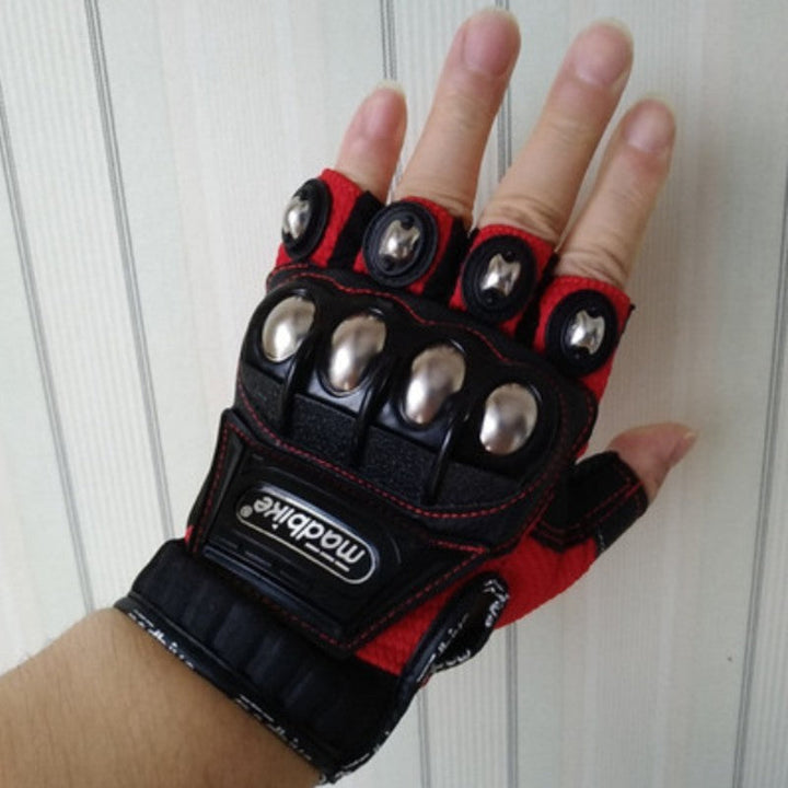 Lisslune | Motorcycle Leather Gloves, with Anti-clip Palm, Breathable Fabric & Anti-impact Joint Protection, for Riding, Racing & More
